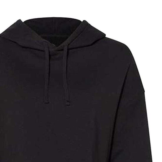 Miso Kort hoodie med dragsko för kvinnor/damer (Svart) - Image 3