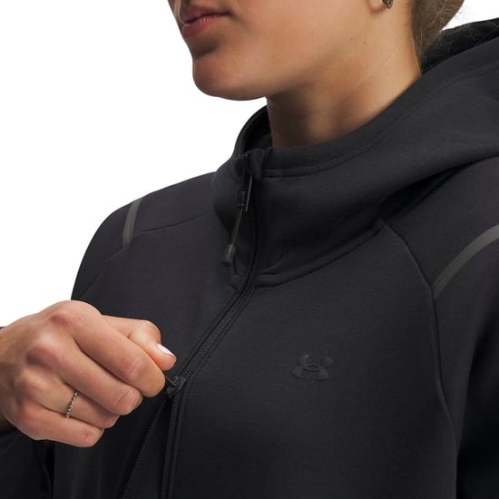 Under Armour Dames-sweatjack ‘Unstoppable’ in twee kleuren (Zwart) - Image 5