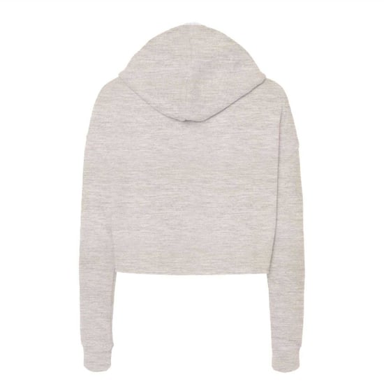 Miso Kort hoodie i marl för kvinnor/damer (Havregrynsgröt) - Image 2