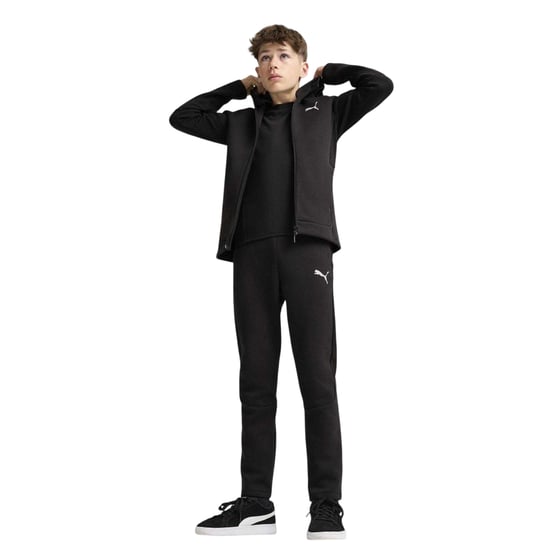 Puma Barn/Kids Full Zip Hoodie med dragkedja (Puma Black) - Image 3
