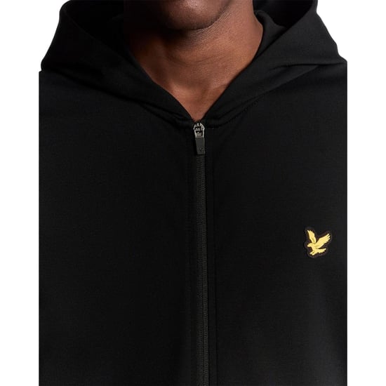 Lyle & Scott Heren Fly Fleece Full Zip Hoodie (Jet Zwart) - Image 3