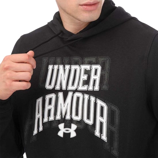 Under Armour Mens Rival Terry Hoodie (Black) - Image 3
