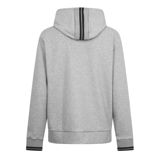 Boss Heren-hoodie met volledige ritssluiting en stretchstof (Zilver) - Image 2