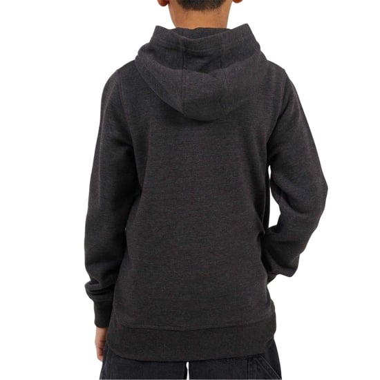 Brave Soul Boys Plain Ribbed Cuff Full Zip Hoodie (Dark Charcoal) - Image 2