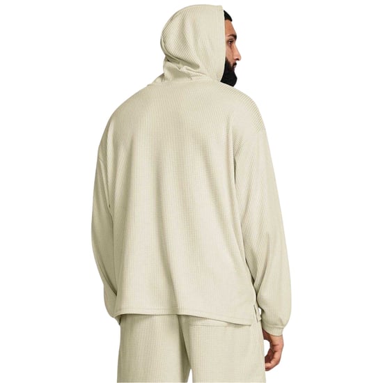 Under Armour Heren Rival Waffle-hoodie met lange mouwen en relaxte pasvorm (Wit) - Image 3