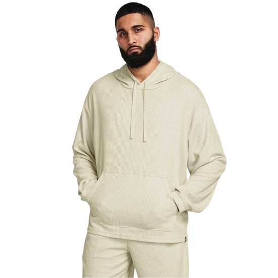 Under Armour Heren Rival Waffle-hoodie met lange mouwen en relaxte pasvorm (Wit) - Image 4