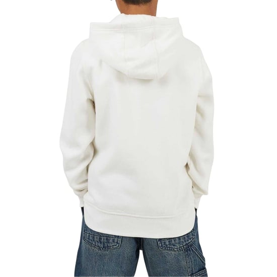 Brave Soul Boys Plain Ribbed Cuff Full Zip Hoodie (Off White) - Image 2
