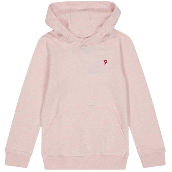 Farah Geborduurde hoodie met normale pasvorm voor kinderen (Roze) - Image 1