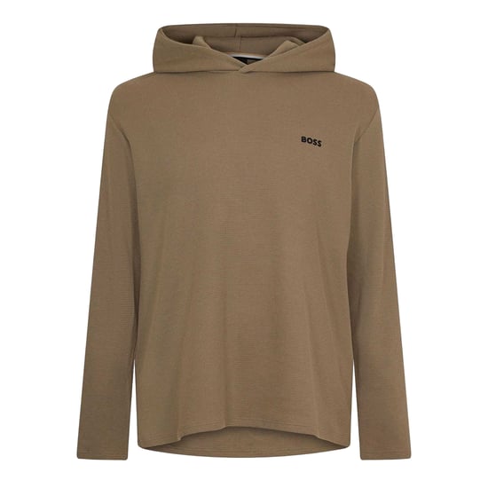 Boss Hoodie met wafelpatroon voor heren (Bruin) - Image 1
