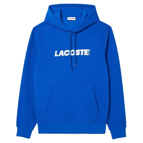 Lacoste Mens Double-Face Cotton Pique Hoodie (Blue) - Image 2