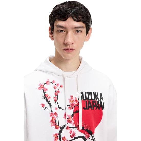 Hugo Heren-hoodie met lange mouwen en trekkoord, standaardpasvorm (Wit) - Image 4