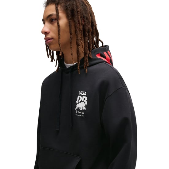 Hugo Hoodie met verlaagde schouders en trekkoord voor heren (Zwart) - Image 3
