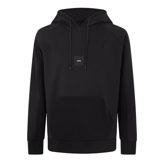 Boss Heren Snoody geribde hoodie (Zwart) - Image 1