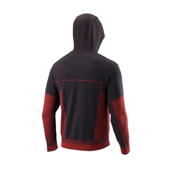 Wilson Hoodie met volledige ritssluiting en Rush-logo voor heren (Zwart, Rood) - Image 2