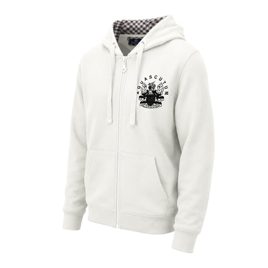 Aquascutum Heren Relaxed Fit Full Zip Hoodie (Boter) - Image 3