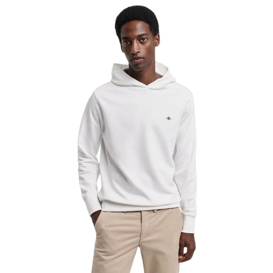 Gant Heren Shield Regular Hoodie (Wit) - Image 1