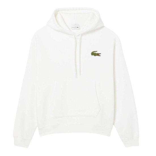Lacoste Mens Loose Fit Drawstring Hoodie (Cream) - Image 2