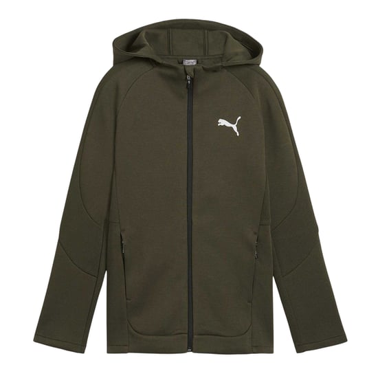 Puma Barn/Kids Full Zip Hoodie med dragkedja (Mörk oliv) - Image 2