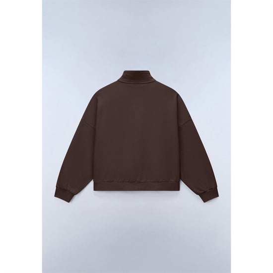 Napapijri Womens/Ladies Almas Quarter Zip Sweatshirt (Brown) - Image 2