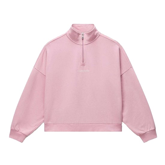 Napapijri Womens/Ladies Almas Quarter Zip Sweatshirt (Pink) - Image 1