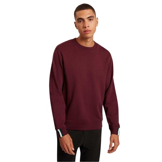 Ted Baker Mens Crew Neck Sweatshirt (Oxblood) - Image 1