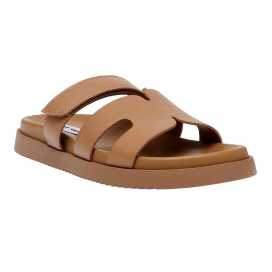 Steve Madden Missile-E lädertofflor för barn/ungdomar (Cognac) - Image 3