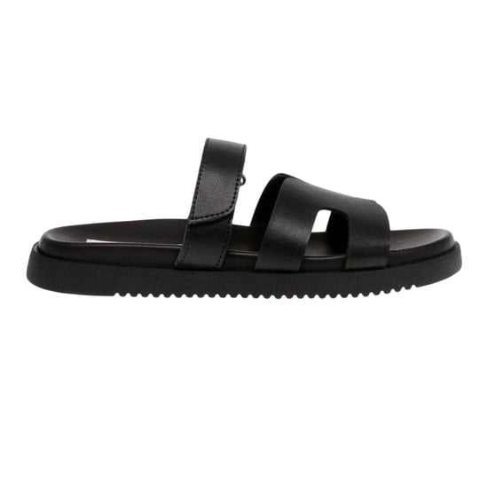 Steve Madden Missile-E lädertofflor för barn/ungdomar (Svart) - Image 1