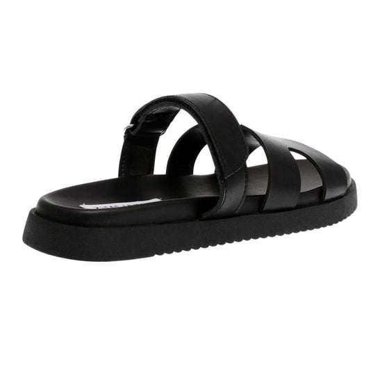 Steve Madden Missile-E lädertofflor för barn/ungdomar (Svart) - Image 2
