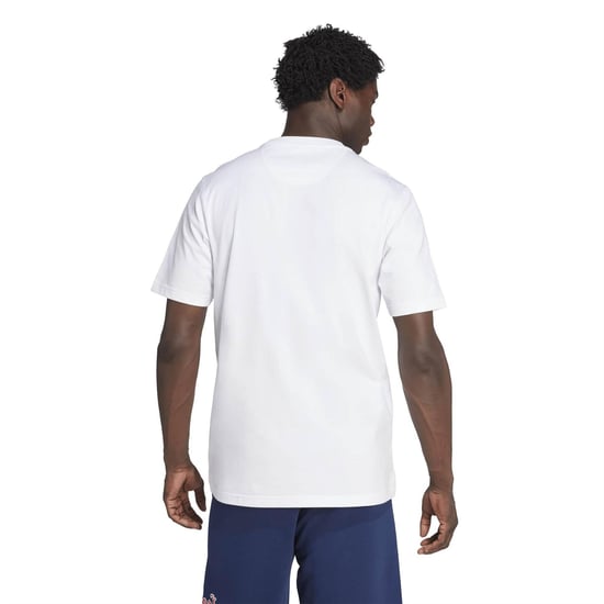 Men's adidas Arsenal Logo Print Crew Neck Short Sleeve T-Shirt in White - Image 3