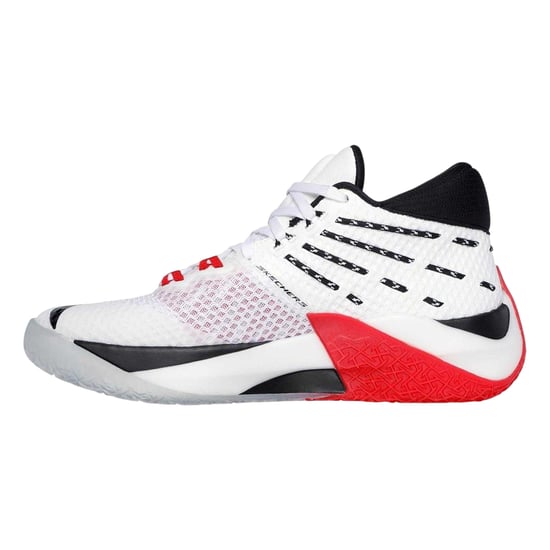 Skechers Heren Mesh Basketbalschoenen (Wit/Zwart) - Image 2