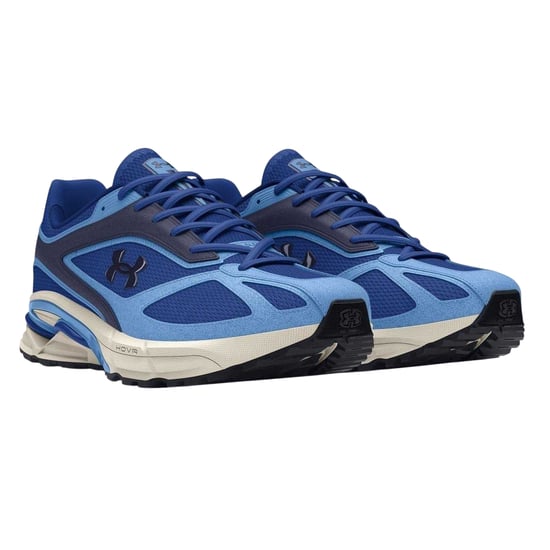 Under Armour Dames HOVR Road Leer Ronde Neus Schoenen (Blauw) - Image 5