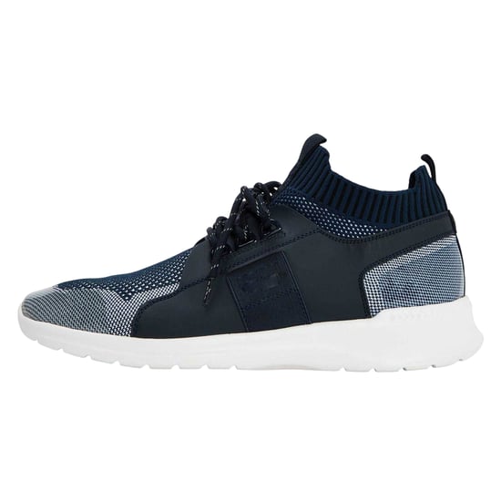 Boss Mens Extreme Logo Knitted Trainers (Dark Blue) - Image 2
