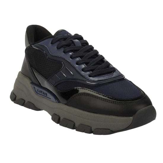 Lavair Heren Pacific 2.0 Leren Chunky Flat Sneakers (Marineblauw) - Image 5