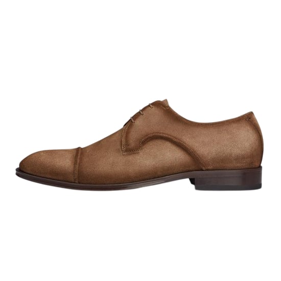 Boss Heren Derrek suède derby-schoenen met lage hak (Medium Beige) - Image 2