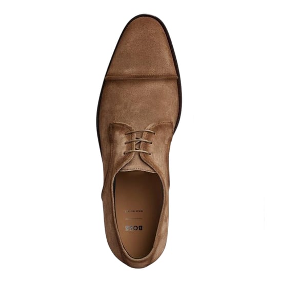 Boss Heren Derrek suède derby-schoenen met lage hak (Medium Beige) - Image 3
