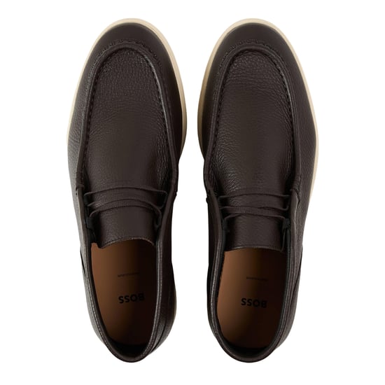 Boss Mens Sienne Desb Leather Chukka Boots (Dark Brown) - Image 3