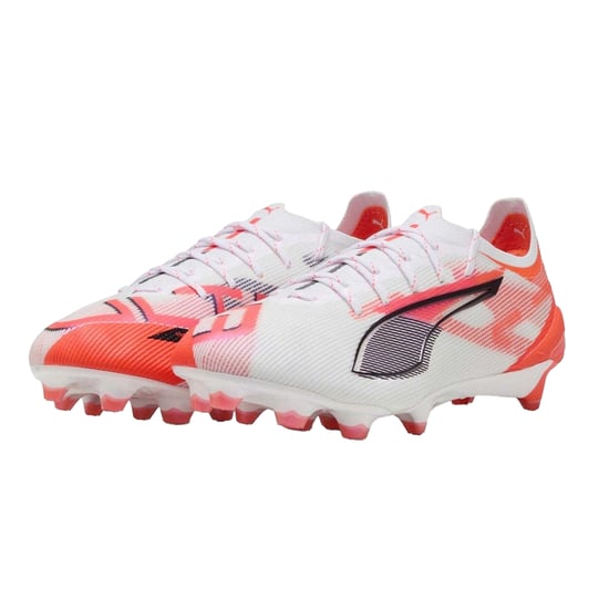 Puma Ultra 5 Ultimate voetbalschoenen voor heren, voor harde ondergrond (Wit, Rood) - Image 4
