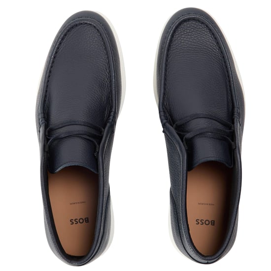 Boss Heren Sienne Desb Leren Chukka Boots (Donkerblauw) - Image 3