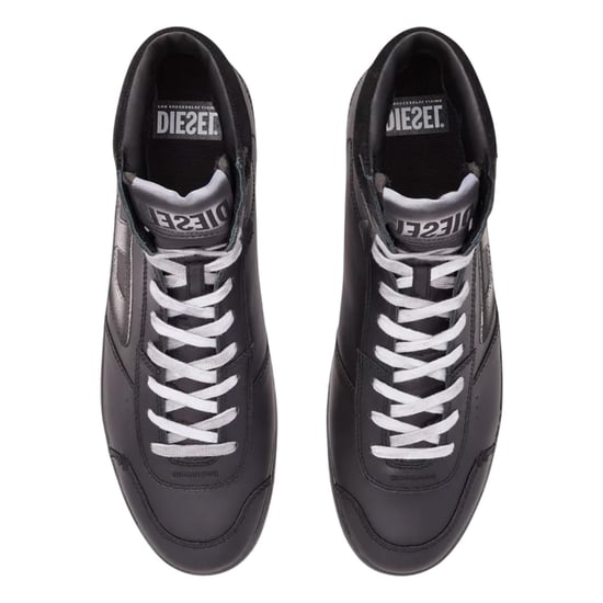 Diesel Leroji leren sportschoenen voor heren (Zwart) - Image 3