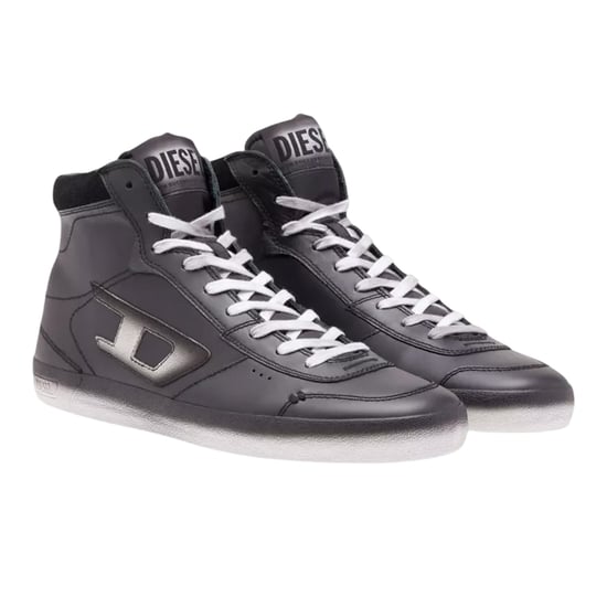 Diesel Leroji leren sportschoenen voor heren (Zwart) - Image 5