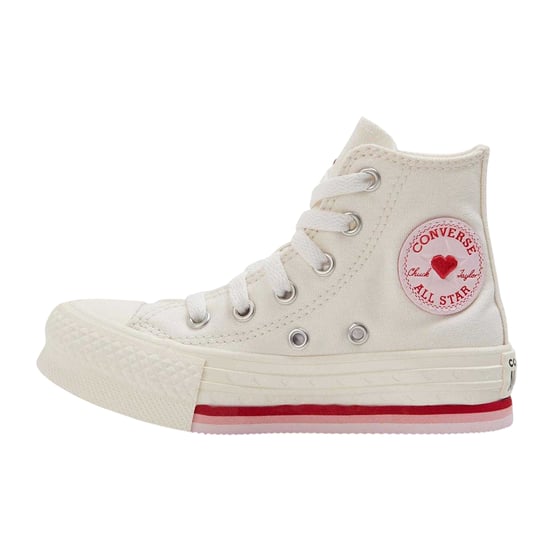 Converse Barn/ungdom Taylor All Star Lift Platform – sneakers till alla hjärtans dag (Vintage vit) - Image 2