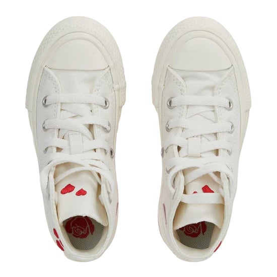 Converse Barn/ungdom Taylor All Star Lift Platform – sneakers till alla hjärtans dag (Vintage vit) - Image 3
