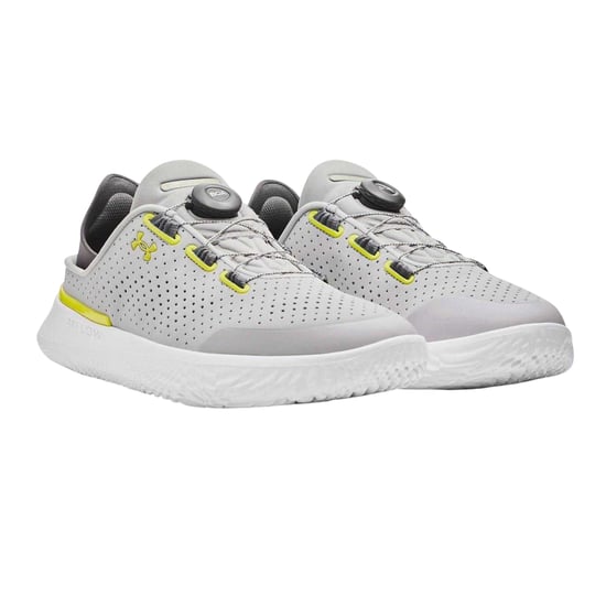 Under Armour Mens Perforated Running Flat Trainers (Grey) - Image 5