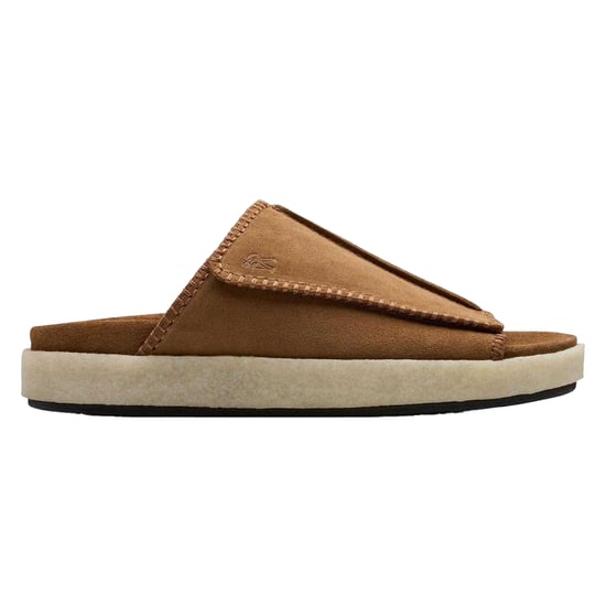 Clarks Originals Mens Overleigh Suede Sliders (Brown) - Image 1