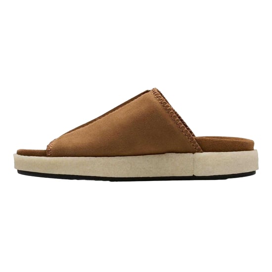 Clarks Originals Mens Overleigh Suede Sliders (Brown) - Image 3