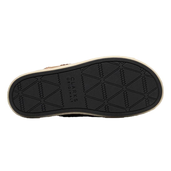Clarks Originals Mens Overleigh Suede Sliders (Brown) - Image 4