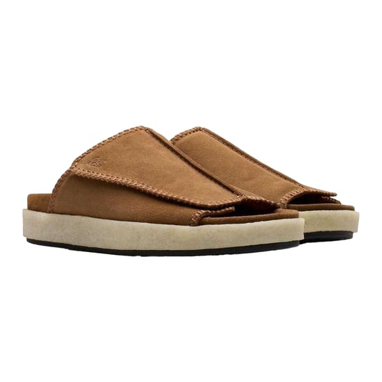Clarks Originals Mens Overleigh Suede Sliders (Brown) - Image 5