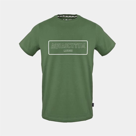 Men's Aquascutum T-shirt in Military Green - Image 1