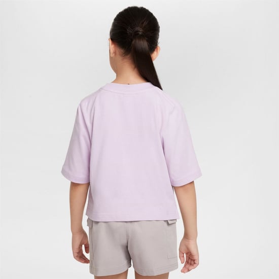 Girls Nike G Nsw Ss T Jsy in Doll/White - Image 2