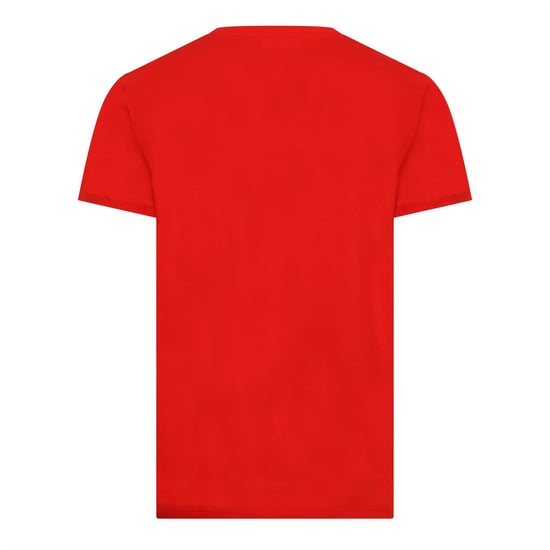 Men's Lacoste V Neck T Shirt in Red - Image 2